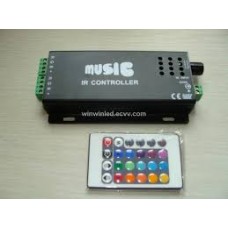 RGB music музыкальный контроллер 12A IR 144W 12V (24 кнопки)