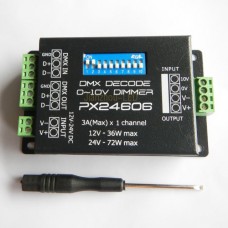 PX24606 DMX Decoder Driver 3A DMX for Single color LED Strip Lights 12V 24V